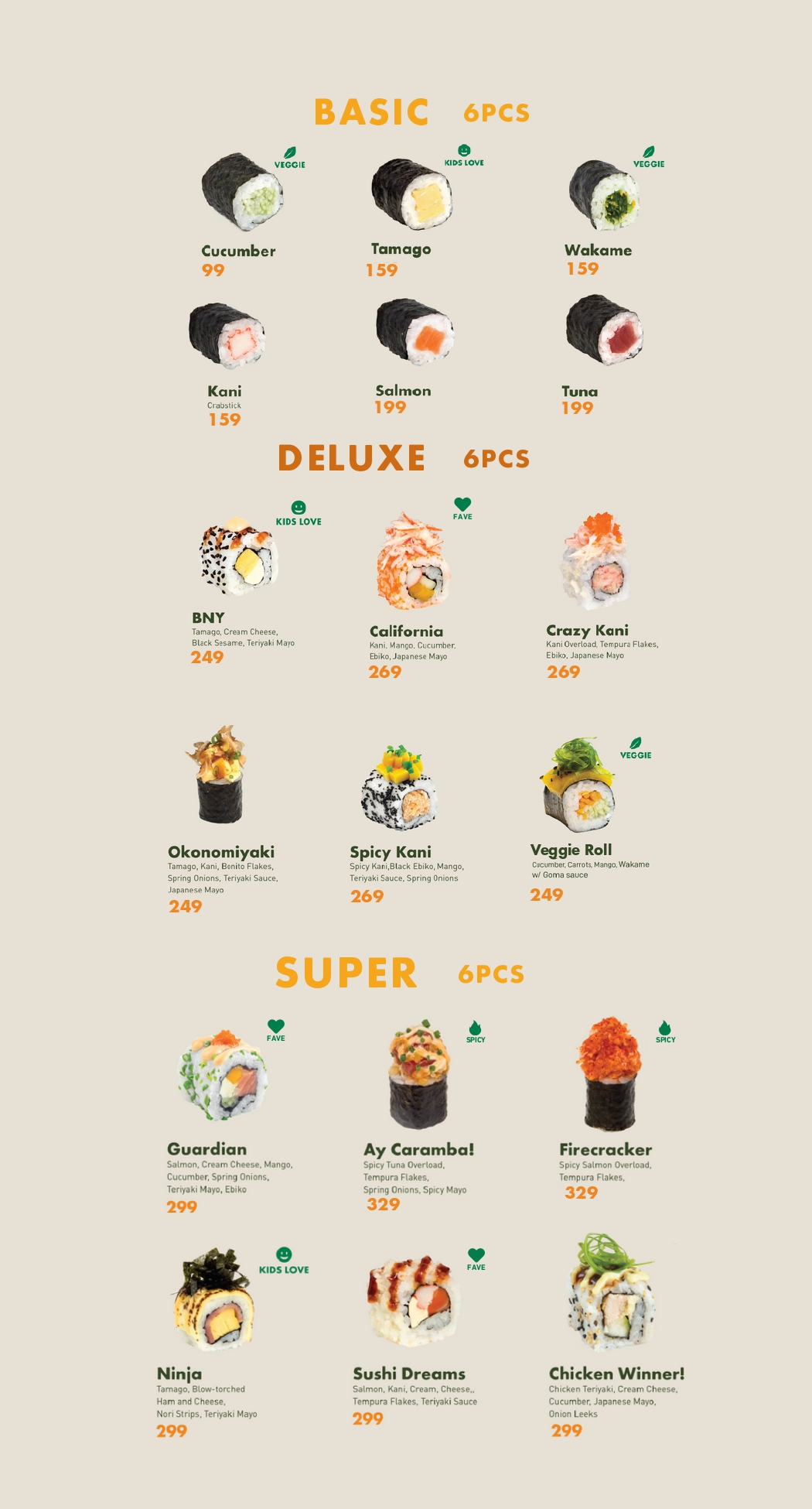 Sushi Nori Menu Page 2